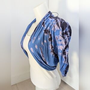 Unbranded Blue Tie Dye Shrug; Size S